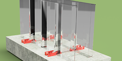 型枠をはめ込んでいる