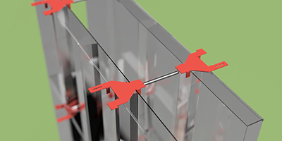 上段用を取り付けている